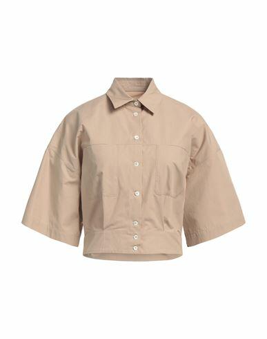 Ambush Woman Shirt Light brown Cotton, Nylon Cover