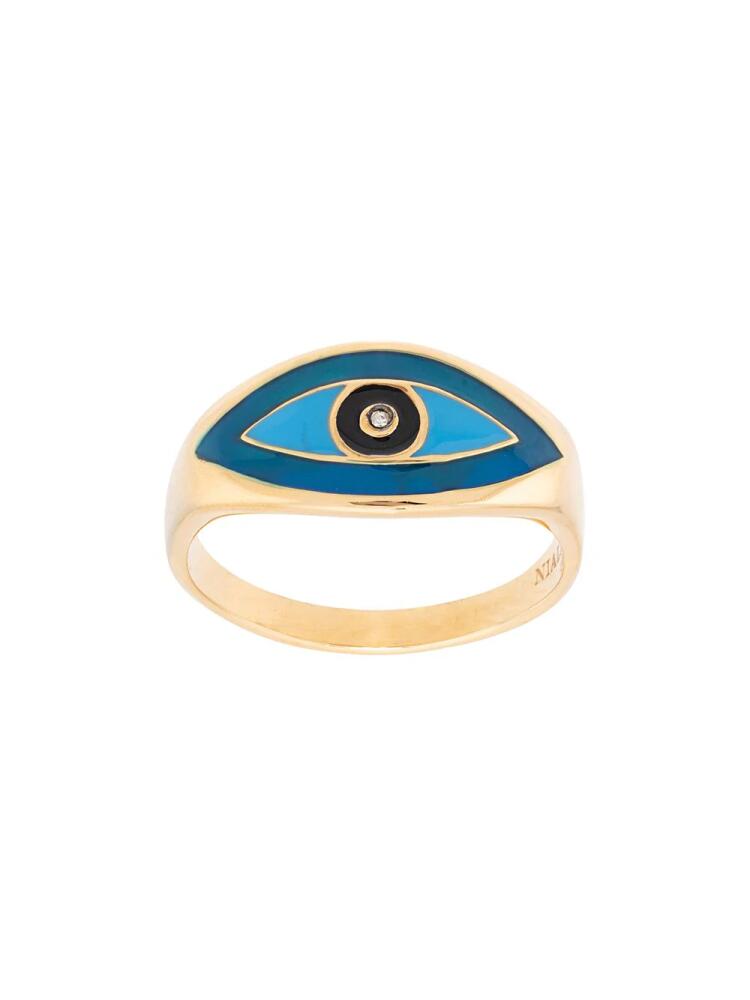 Nialaya Jewelry evil eye ring - Gold Cover