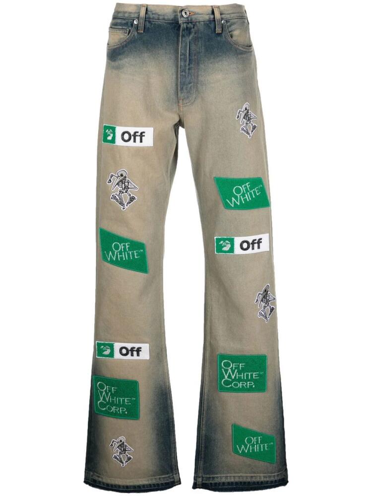 Off-White Diag multi-logo jeans - Grey Cover