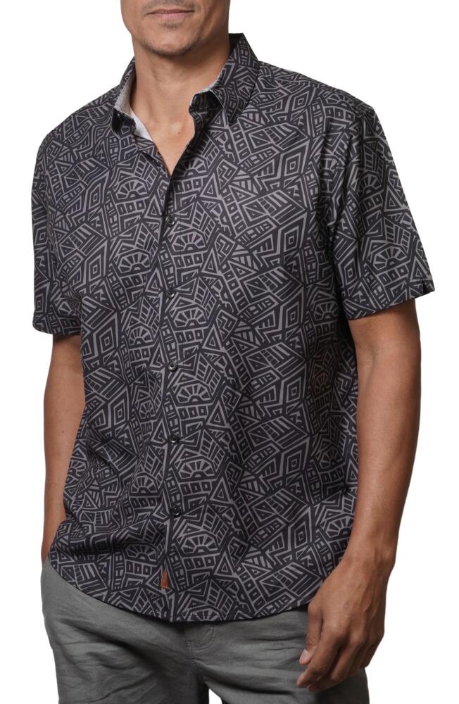 Fundamental Coast Eco Tahiti Short Sleeve Button-Up Shirt in Phantom Black Cover