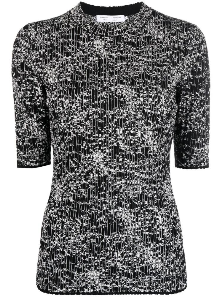 Proenza Schouler White Label speckled knitted top - Black Cover