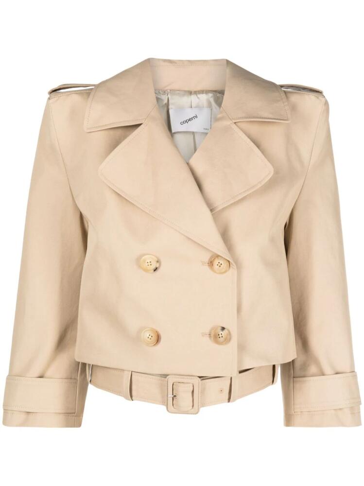 Coperni cropped trench jacket - Neutrals Cover