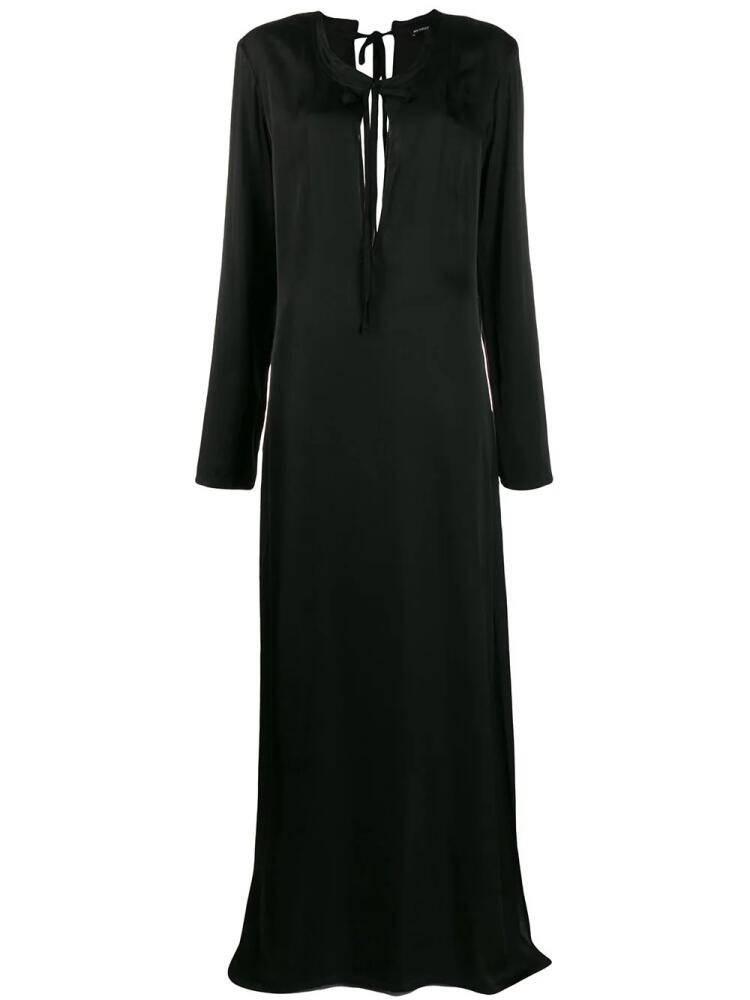 Ann Demeulemeester long sleeve tie neck dress - Black Cover