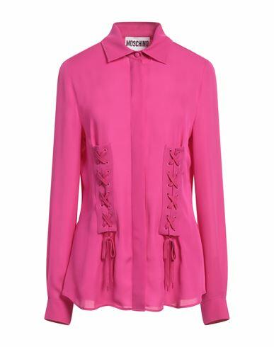 Moschino Woman Shirt Fuchsia Silk Cover