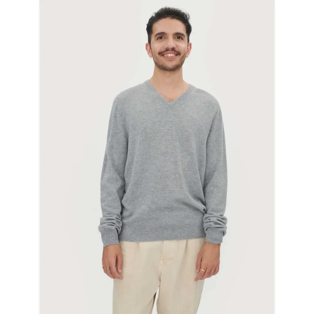 Gobi Cashmere V-Neck Sweater in Vapor Blue Cover