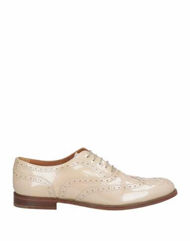 Church's Woman Lace-up shoes Beige Leather Cover