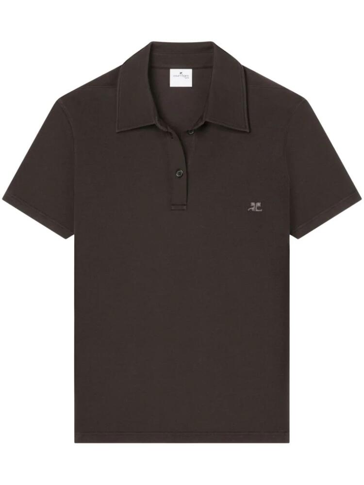 Courrèges cotton blend polo shirt - Brown Cover