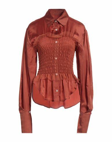 Viktor & Rolf Woman Shirt Rust Cotton, Polyester Cover