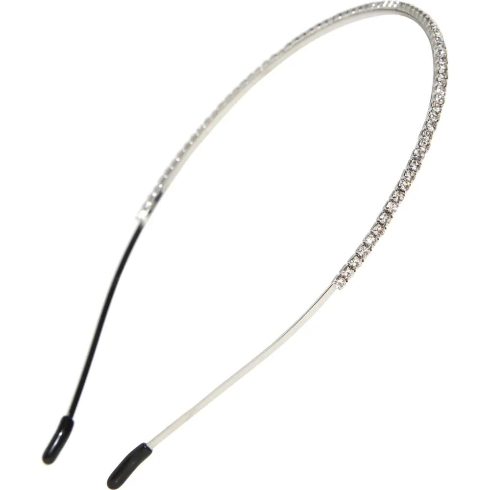 BP. Rhinestone Headband in Silver- Clear Cover