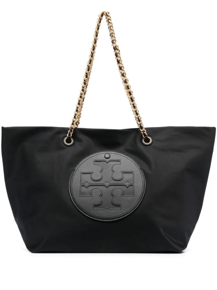 Tory Burch Ella logo-patch tote bag - Black Cover