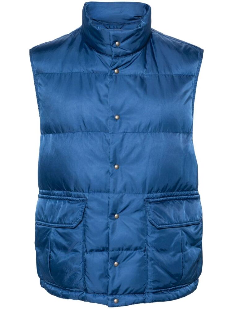 visvim Ulmer mock-neck down gilet - Blue Cover