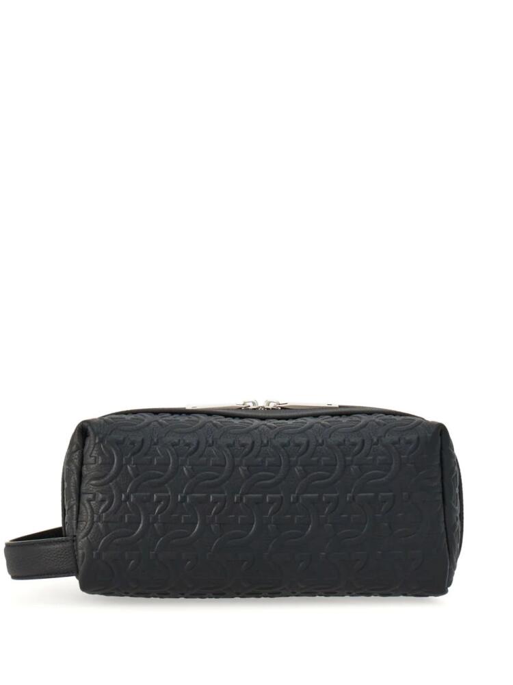 Ferragamo Gancini Dopp leather wash bag - Black Cover