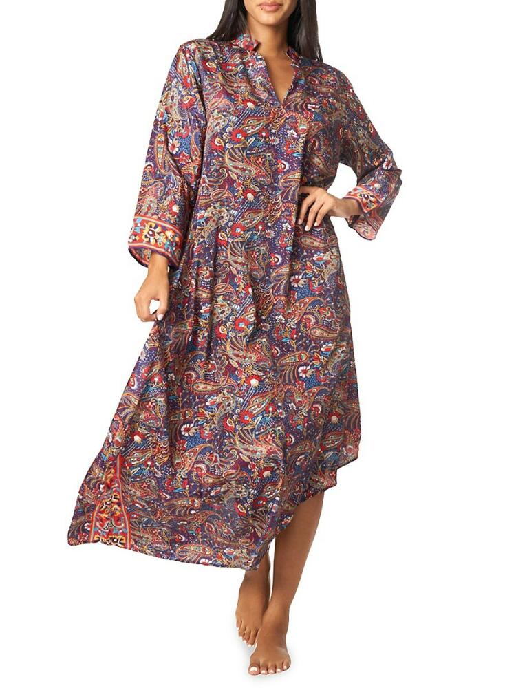 La Moda Clothing Women's Paisley Tunic Maxi Dress Cover