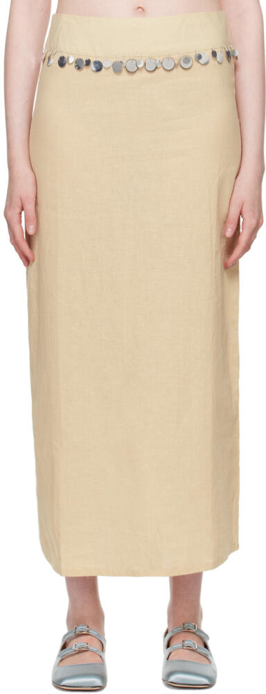 Gimaguas Beige Donna Maxi Skirt Cover