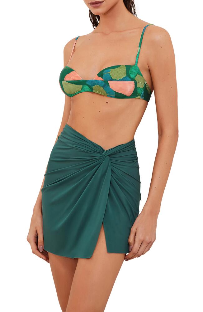 ViX Swimwear Karen Twist Cover-Up Skirt in Green Cover