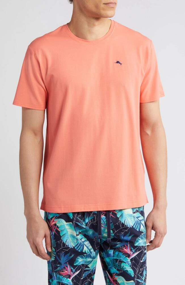 Tommy Bahama Cotton Blend Pajama T-Shirt in Coral Cover