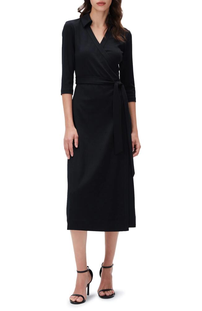 Diane von Furstenberg Abigail Midi Wrap Dress in Black Cover