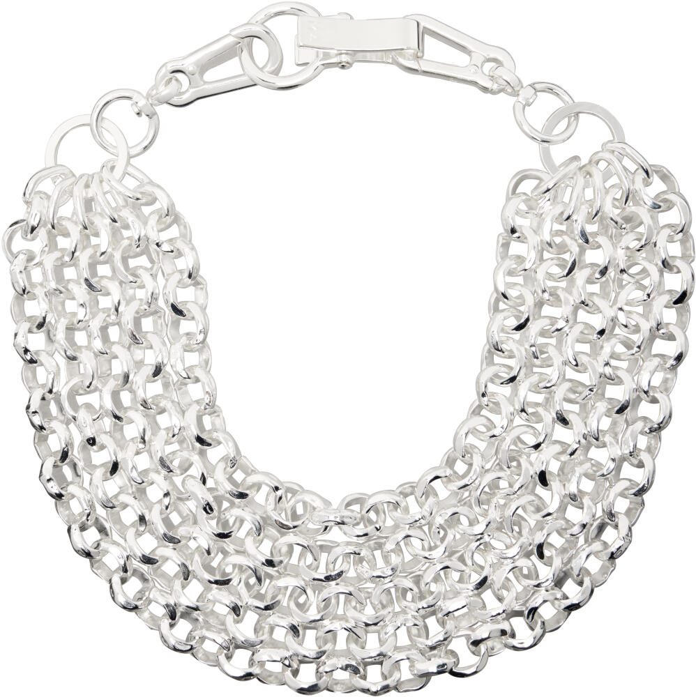 Martine Ali Silver Rolo Stack Collar Necklace Cover