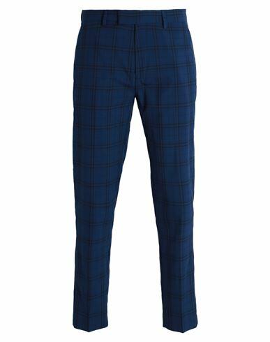 Topman Man Pants Blue Polyester, Viscose Cover