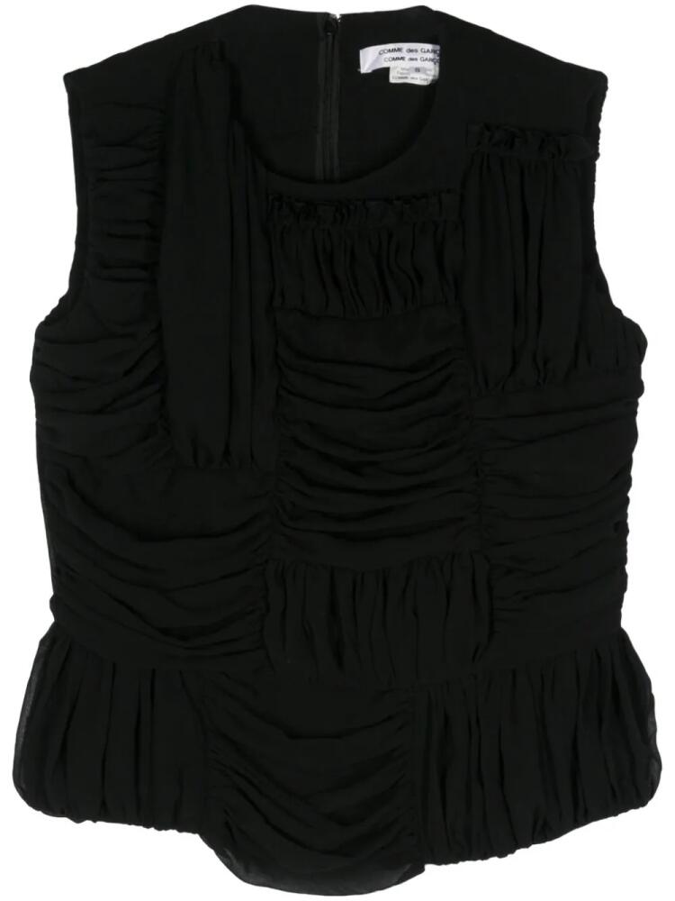 Comme Des Garçons Comme Des Garçons ruched sleeveless top - Black Cover