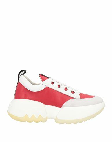 Rucoline Woman Sneakers Red Calfskin, PVC - Polyvinyl chloride, Thermoplastic polyurethane, Polyurethane Cover