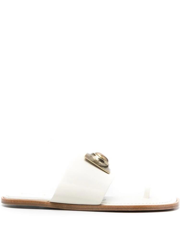 ETRO ball-stud toe-strap sandals - White Cover