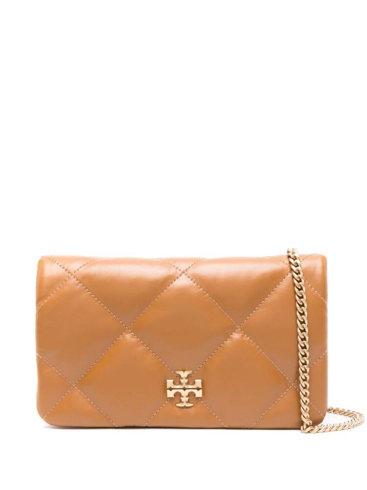 Tory Burch Kira diamond-quilted wallet-on-chain - Brown Cover