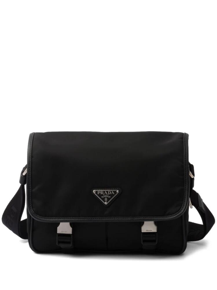 Prada logo-appliqué Re-Nylon shoulder bag - Black Cover