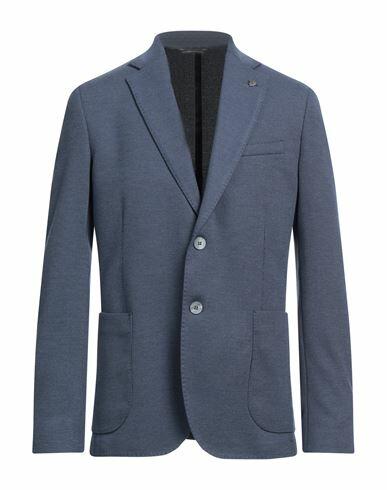 Alessandro Dell'acqua Man Blazer Midnight blue Polyester, Viscose Cover