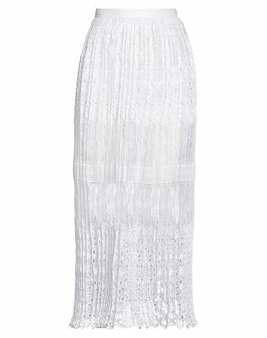 Ermanno Scervino Woman Midi skirt White Polyester, Cotton, Polyamide, Viscose Cover