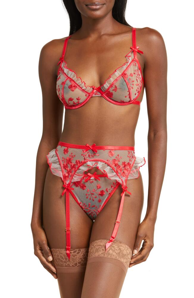 Coquette Embroidered Garter Belt & G-String Set Cover