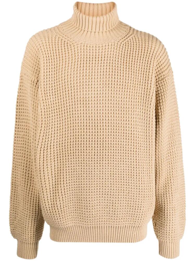 Family First roll-neck cable-knit jumper - Neutrals Cover