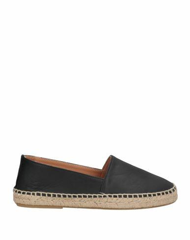 Kanna Woman Espadrilles Black Leather Cover