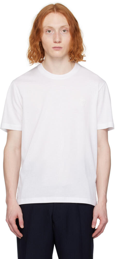 Brioni White Embroidered T-Shirt Cover