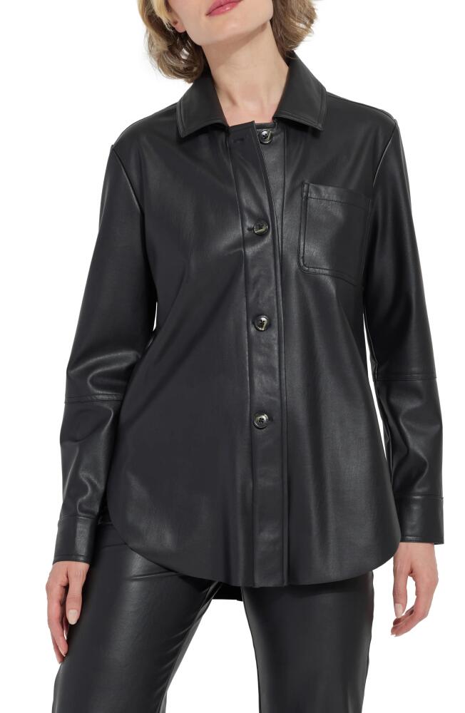 Lyssé Faux Leather Shirt in Black Cover