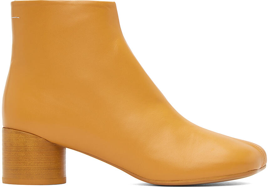 MM6 Maison Margiela Orange Anatomic Boots Cover