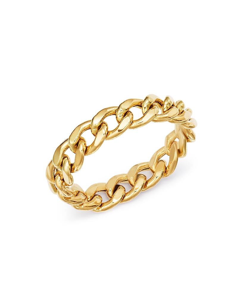 Zoe Chicco 14K Yellow Gold Medium Hollow Curb Chain Ring Cover