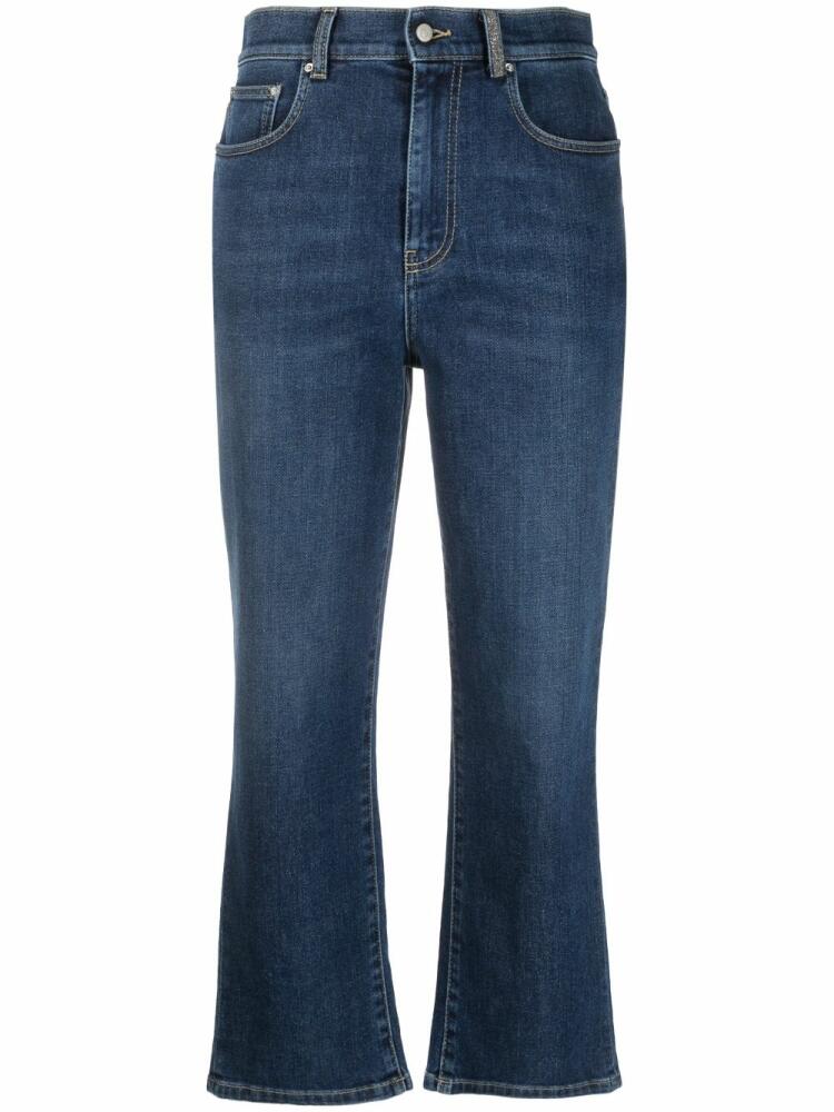 Fabiana Filippi cropped flared jeans - Blue Cover