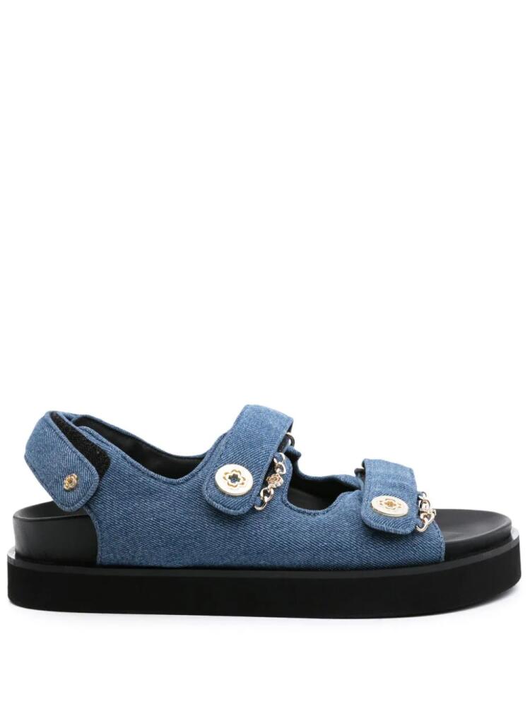 Maje touch-strap denim sandals - Blue Cover