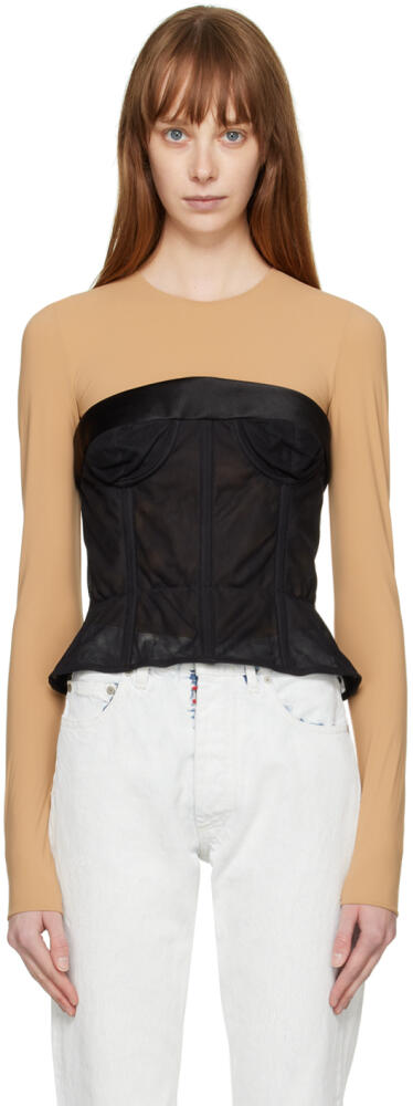 Maison Margiela Black Semi-Sheer Corset Cover