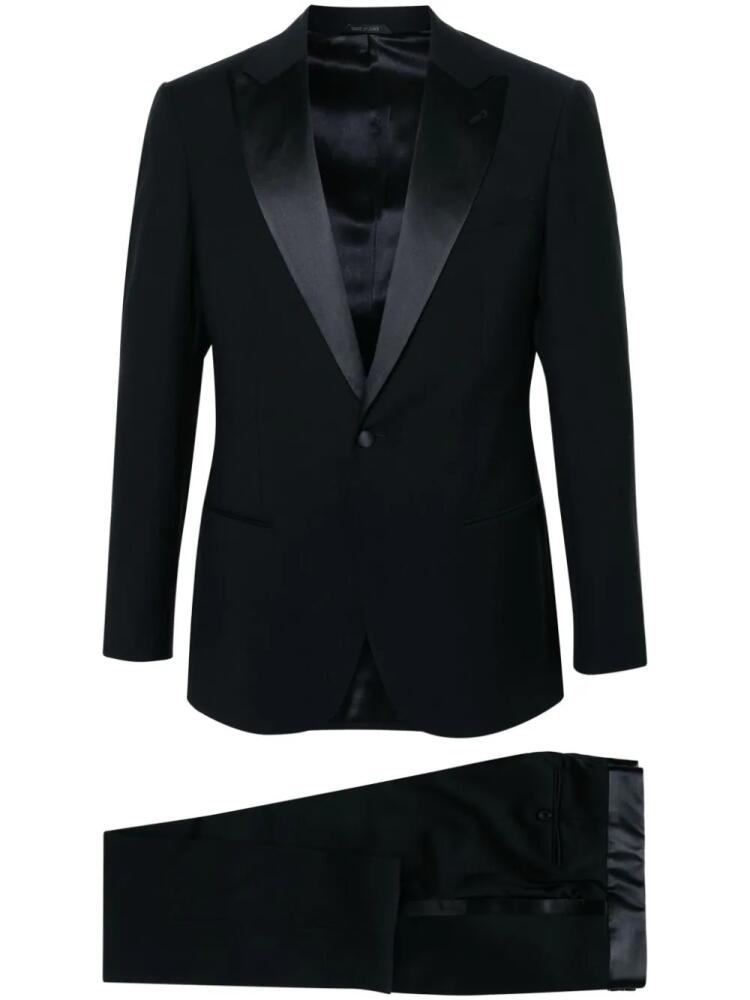 Giorgio Armani single-breasted virgin wool suit - Blue Cover