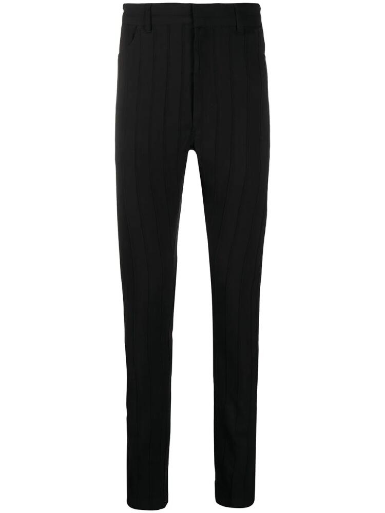 Ann Demeulemeester fine knit striped skinny trousers - Black Cover