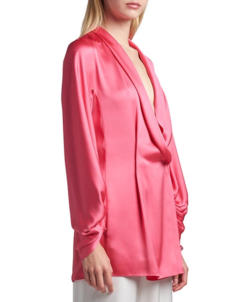 Giorgio Armani Draped Silk Tunic Blouse Cover