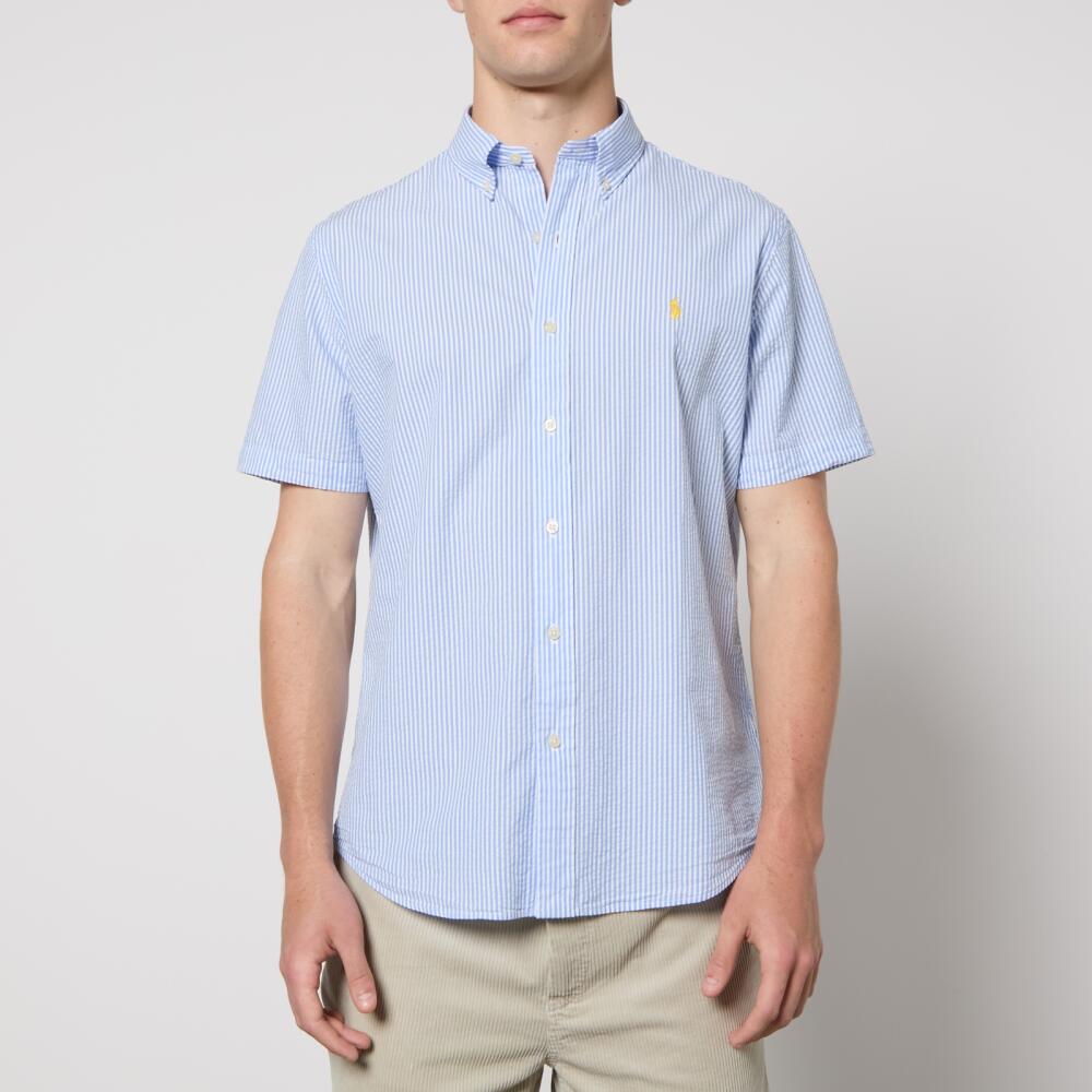 Polo Ralph Lauren Pinstriped Cotton-Seersucker Shirt Cover