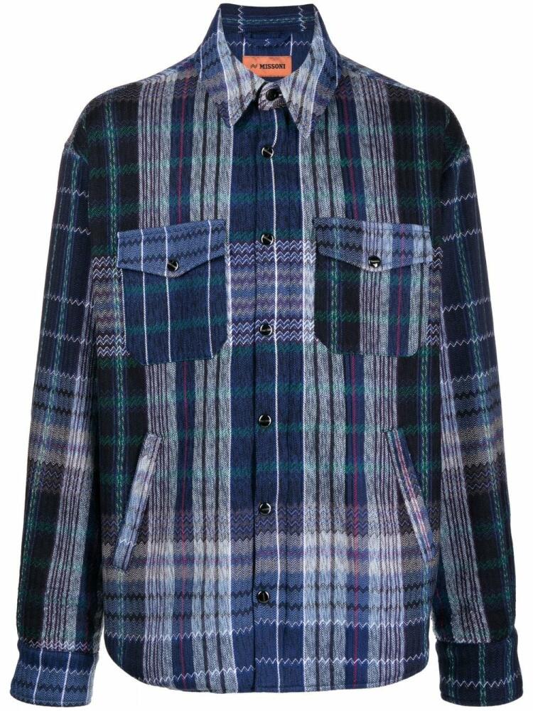 Missoni check-print shirt jacket - Blue Cover