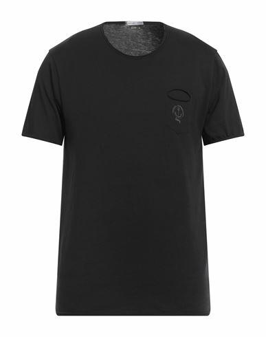 Grey Daniele Alessandrini Man T-shirt Black Cotton Cover