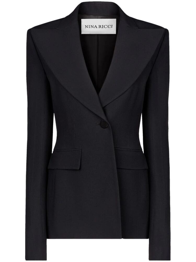 Nina Ricci single-breasted peaked-lapels blazer - Black Cover