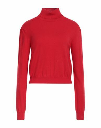 Soallure Woman Turtleneck Red Viscose, Polyester, Polyamide Cover