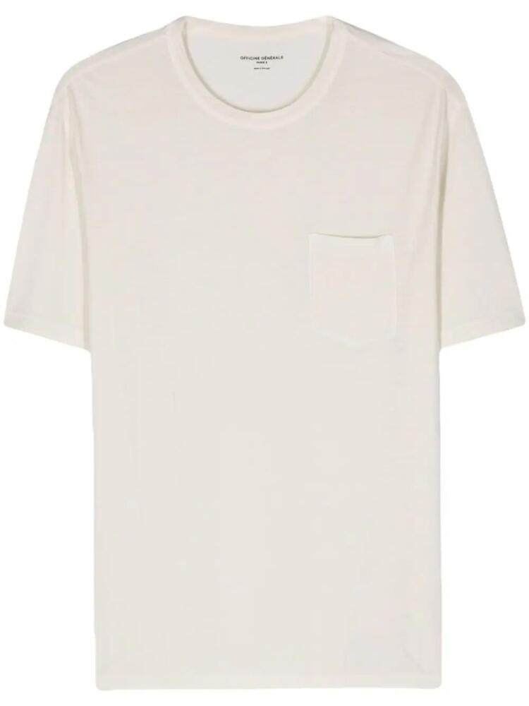 Officine Generale chest-pocket T-shirt - Neutrals Cover