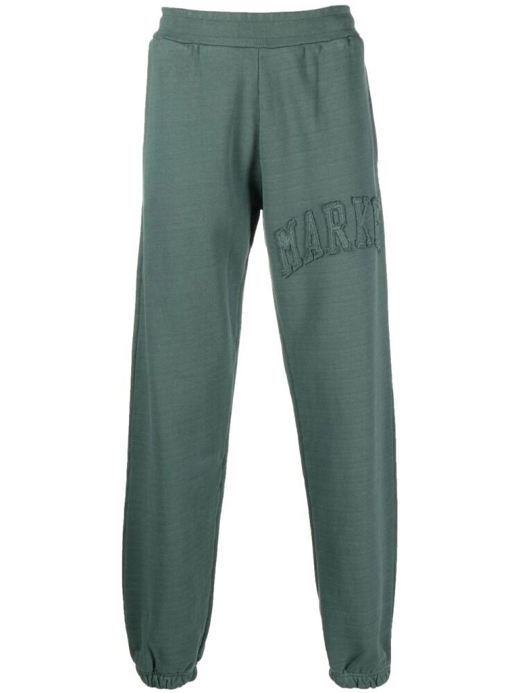 MARKET logo-patch washed track pants - Green Cover